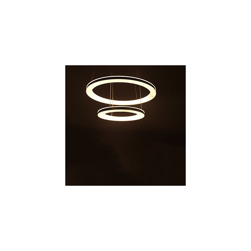 Lámpara colgante de acrílico redonda con 2 anillos