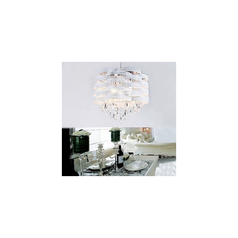 Lámpara colgante de cristal elegante con 3 luces