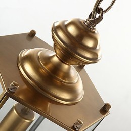 Lámparas colgantes de cristal estilo mini, tradicionales, clásicas, de metal.