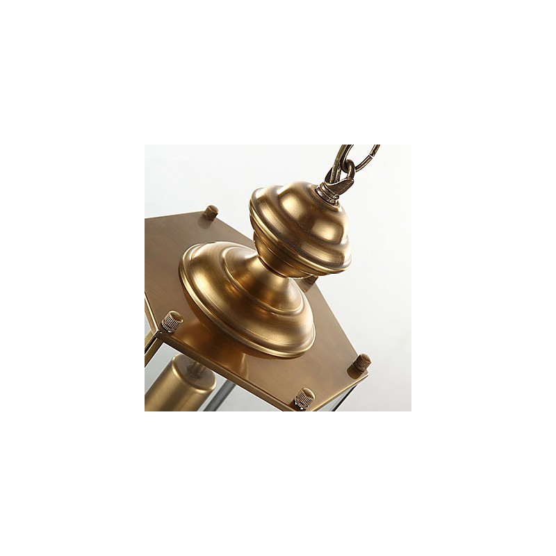 Lámparas colgantes de cristal estilo mini, tradicionales, clásicas, de metal.