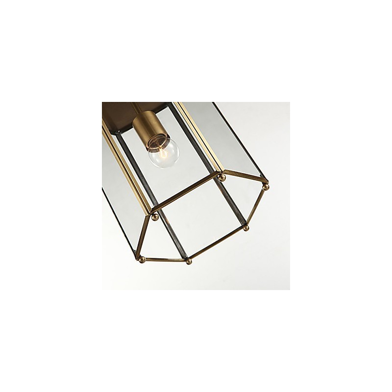 Lámparas colgantes de cristal estilo mini, tradicionales, clásicas, de metal.