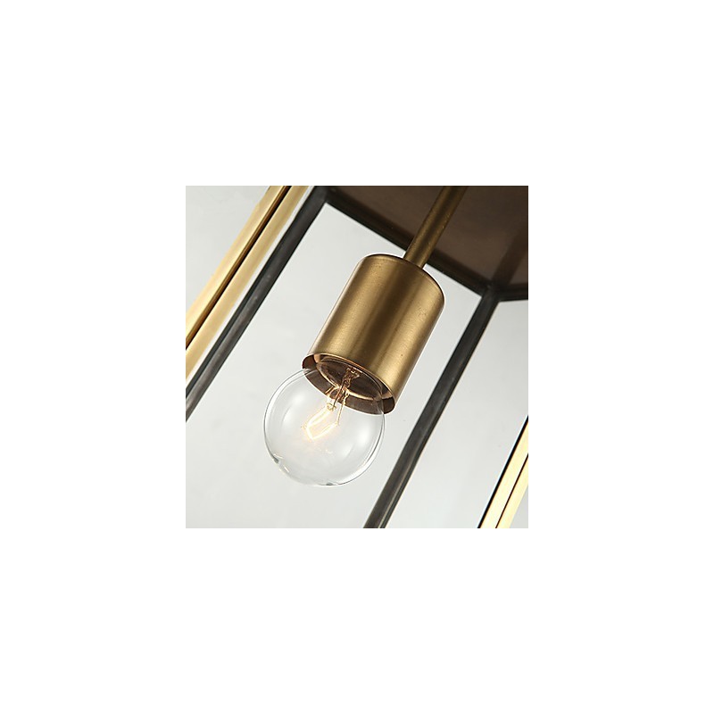 Lámparas colgantes de cristal estilo mini, tradicionales, clásicas, de metal.