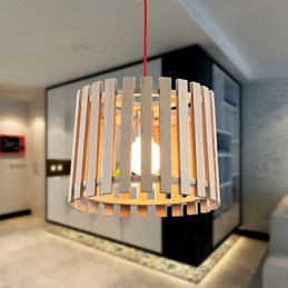 Lámparas colgantes estilo mini, modernas y contemporáneas de madera.