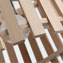 Lámparas colgantes estilo mini, modernas y contemporáneas de madera.