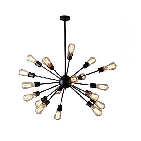 Lámpara colgante moderna de 20 luces con diseño radial Lámpara colgante moderna de 20 luces con diseño radial
