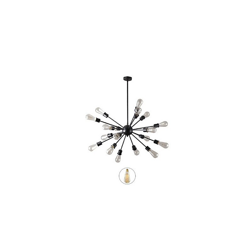 Lámpara colgante moderna de 20 luces con diseño radial