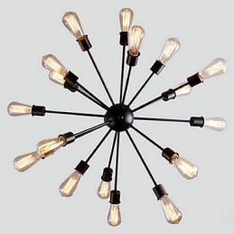 Lámpara colgante moderna de 20 luces con diseño radial