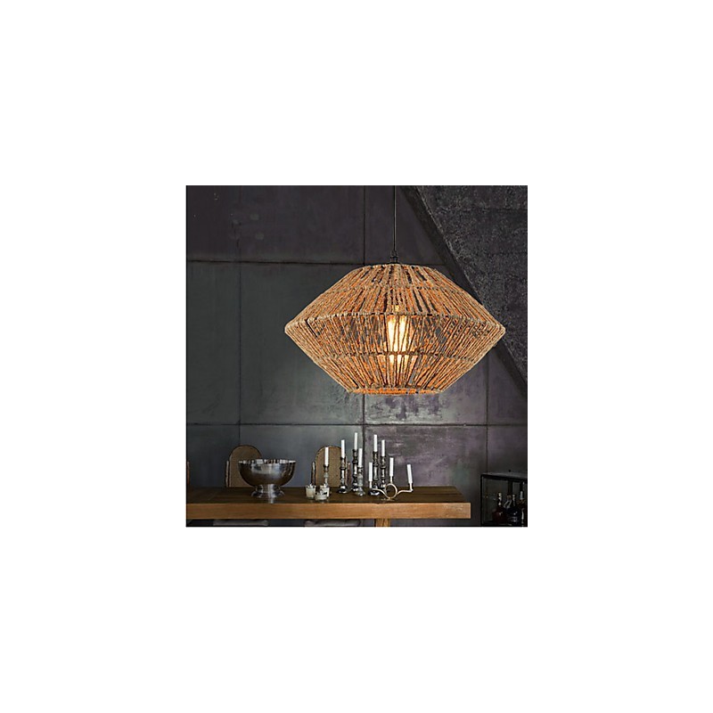 Lámpara de araña de cuerda tejida a mano Americange