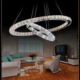 Lámpara colgante de hotel, lámpara de araña de cristal, lámparas de techo, accesorios con blanco cálido y frío