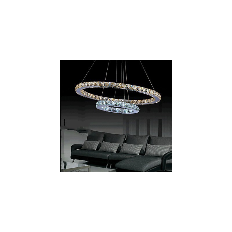 Lámpara colgante de hotel, lámpara de araña de cristal, lámparas de techo, accesorios con blanco cálido y frío