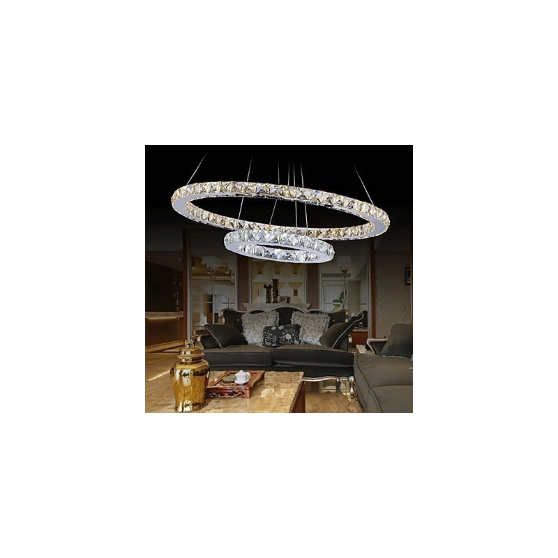 Lámpara colgante de hotel, lámpara de araña de cristal, lámparas de techo, accesorios con blanco cálido y frío