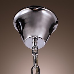 Lámpara colgante moderna de metal galvanizado estilo mini cristal contemporáneo