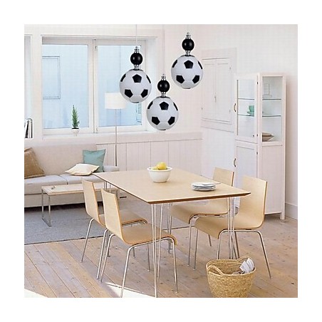 Lámpara colgante redonda clásica moderna de fútbol de 3 luces Lámpara colgante redonda clásica moderna de fútbol de 3 luces