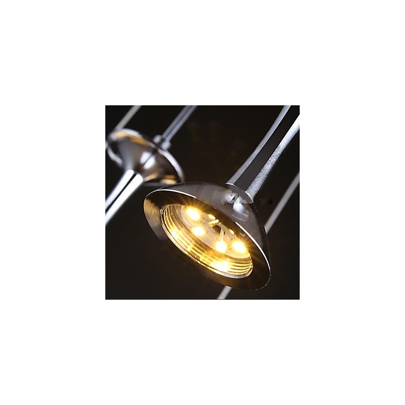 Lámpara colgante moderna con 7 luces y bombillas integradas para escalera.