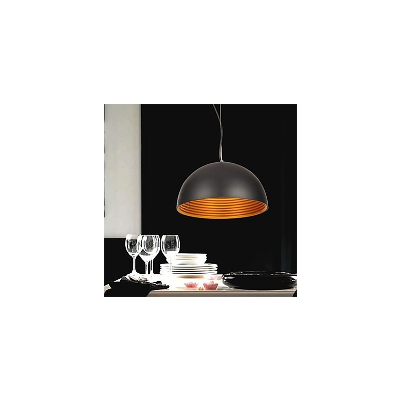 Lámpara colgante moderna contemporánea estilo retro con forma de cuenco en miniatura.