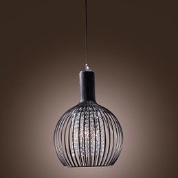 Lámpara colgante moderna contemporánea de cristal en estilo mini, galvanizada