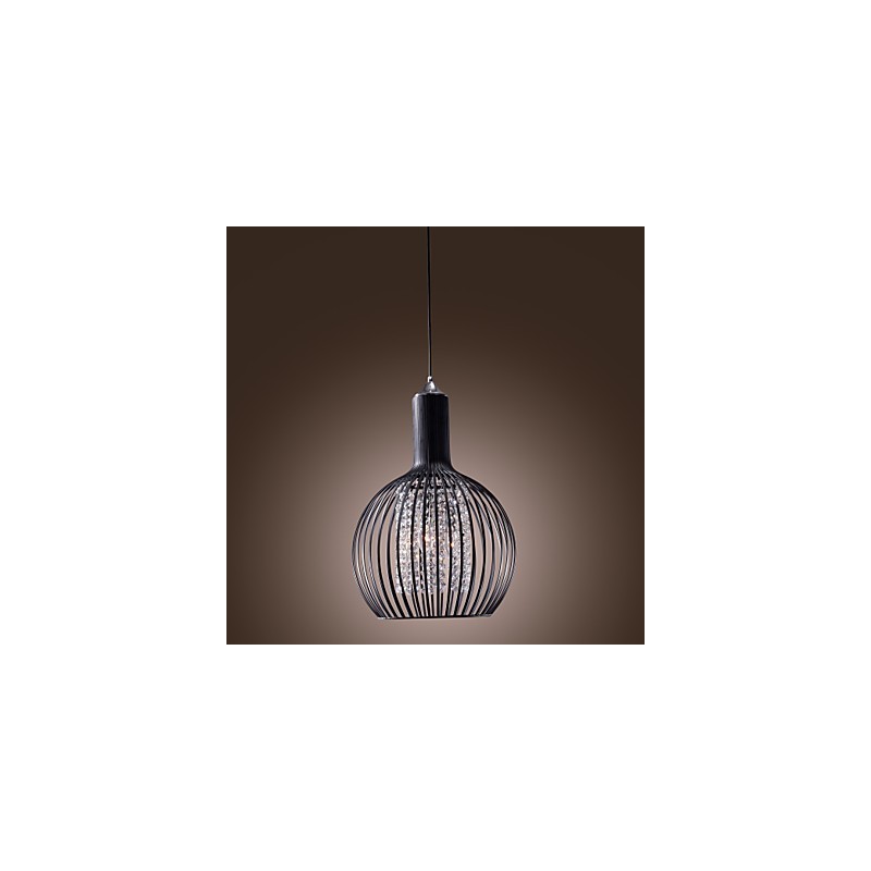 Lámpara colgante moderna contemporánea de cristal en estilo mini, galvanizada