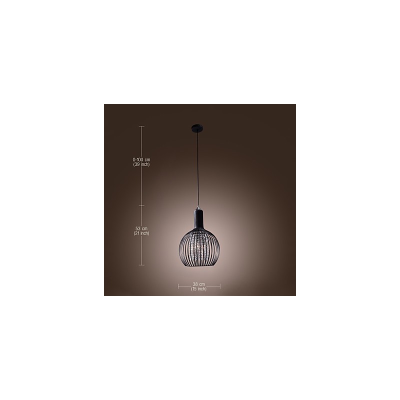 Lámpara colgante moderna contemporánea de cristal en estilo mini, galvanizada
