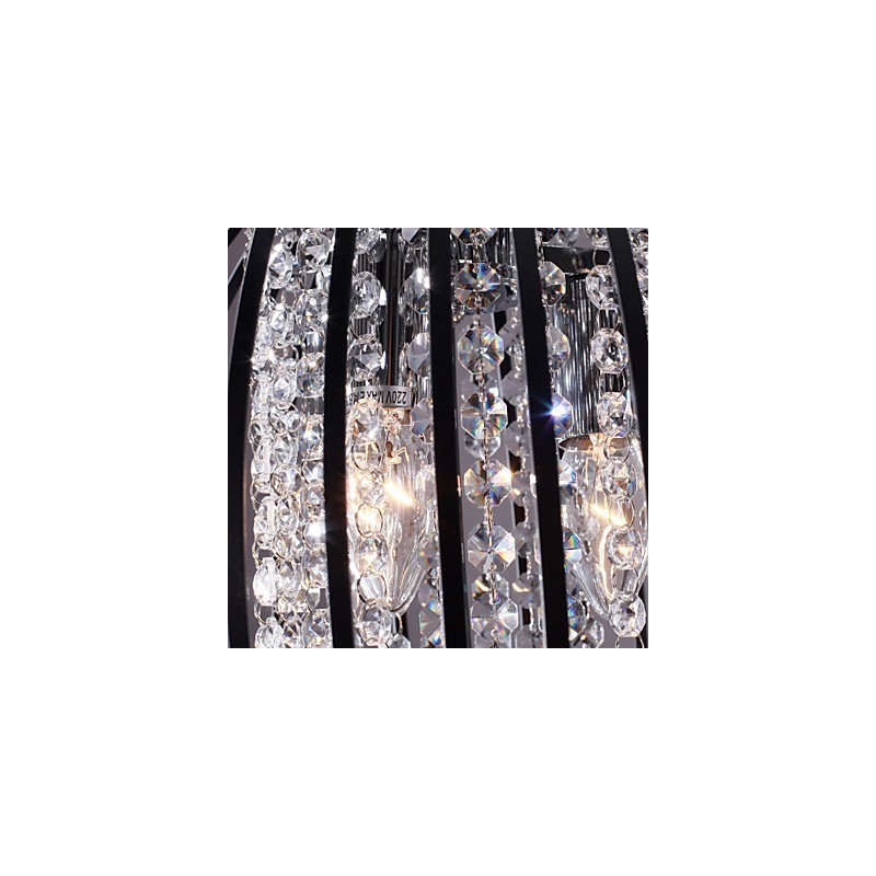 Lámpara colgante moderna contemporánea de cristal en estilo mini, galvanizada