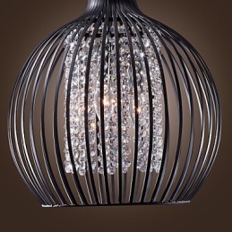 Lámpara colgante moderna contemporánea de cristal en estilo mini, galvanizada