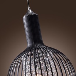 Lámpara colgante moderna contemporánea de cristal en estilo mini, galvanizada