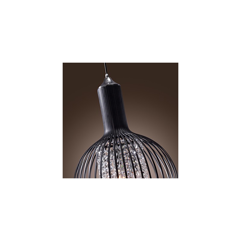 Lámpara colgante moderna contemporánea de cristal en estilo mini, galvanizada