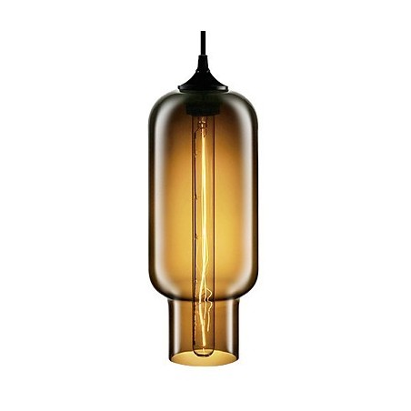 Lámpara colgante moderna de cristal de 70 W con diseño de burbujas marrones Lámpara colgante moderna de cristal de 70 W con diseño de burbujas marrones