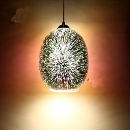 Lámpara colgante creativa de cristal 3D de mesa sencilla