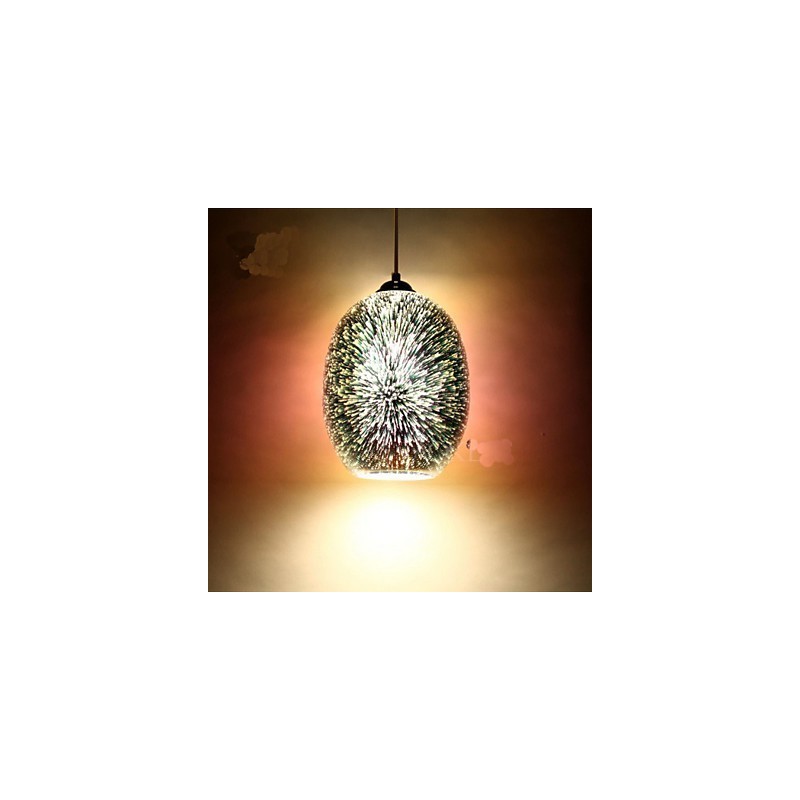 Lámpara colgante creativa de cristal 3D de mesa sencilla