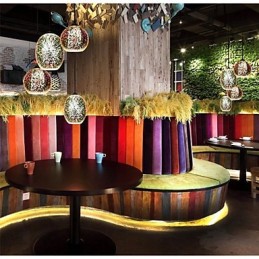 Lámpara colgante creativa de cristal 3D de mesa sencilla