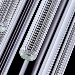 Lámpara colgante moderna de 3 luces con varilla de cristal