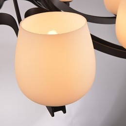 Lámpara de araña de metal con pintura tradicional clásica retro en miniatura