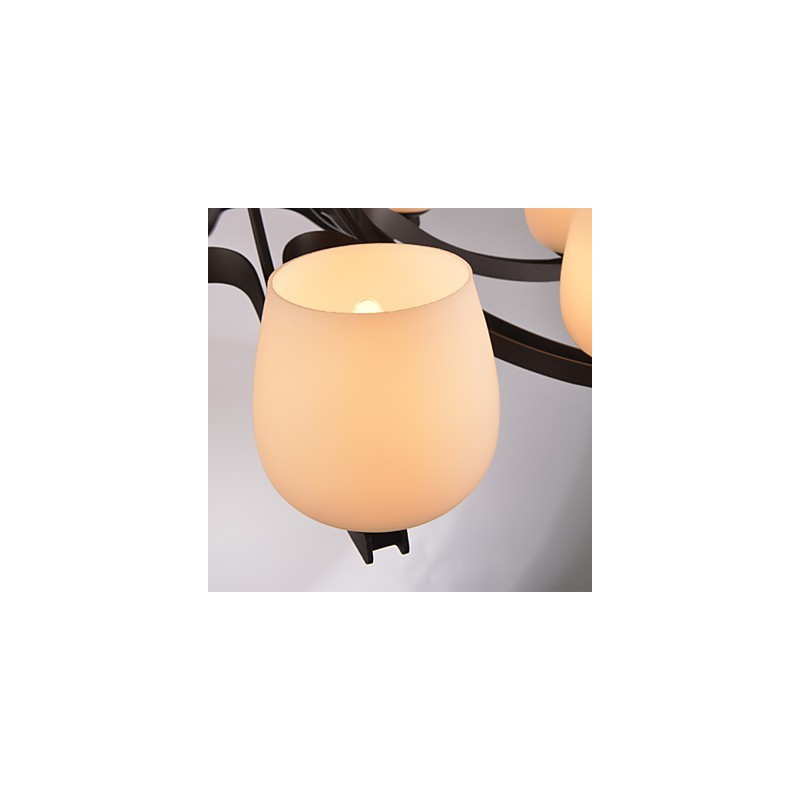 Lámpara de araña de metal con pintura tradicional clásica retro en miniatura