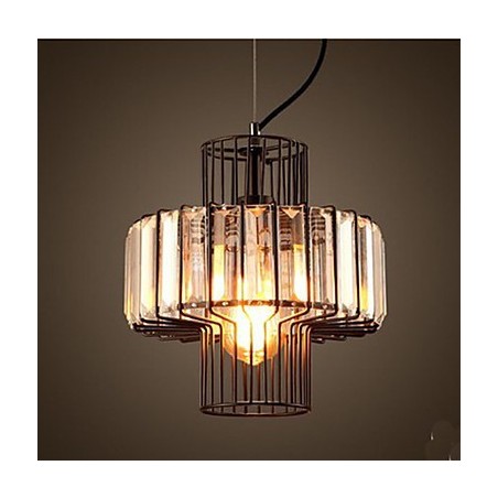Lámpara colgante pequeña de cristal estilo country americano Lámpara colgante pequeña de cristal estilo country americano