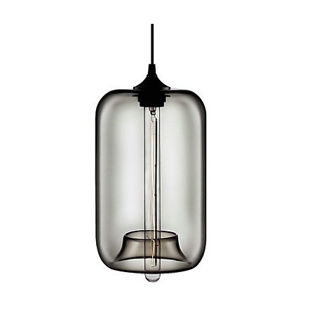 Lámpara colgante de cristal transparente de 70 W con diseño de burbujas negras Lámpara colgante de cristal transparente de 70 W con diseño de burbujas negras