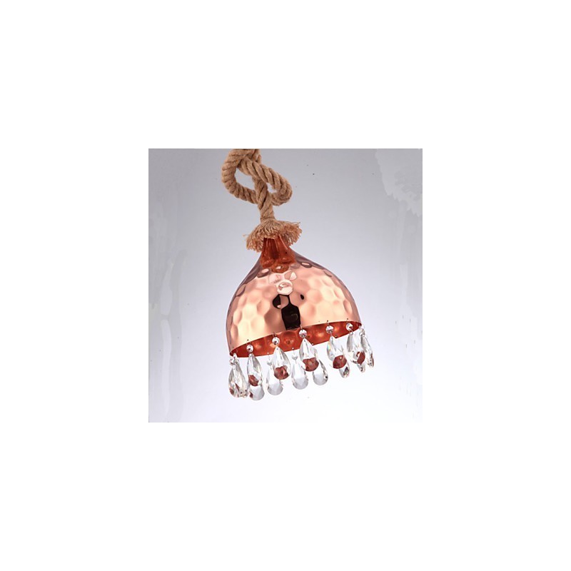 Lámpara de araña estilo country americano con cuerda creativa