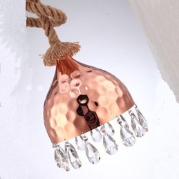 Lámpara de araña estilo country americano con cuerda creativa