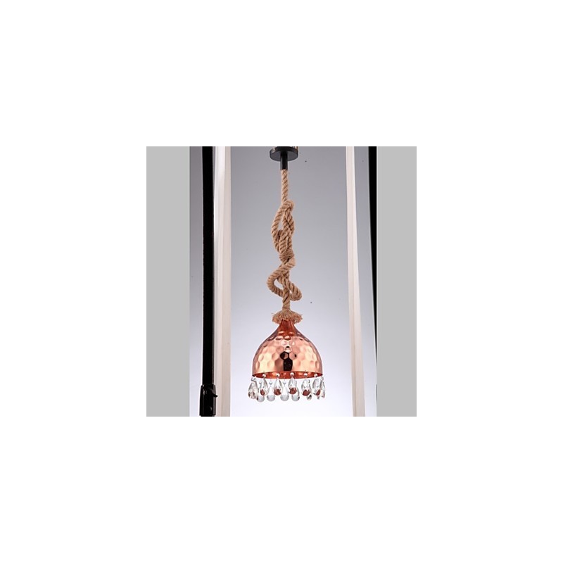 Lámpara de araña estilo country americano con cuerda creativa
