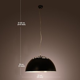 Lámpara colgante moderna contemporánea con pintura en forma de cuenco