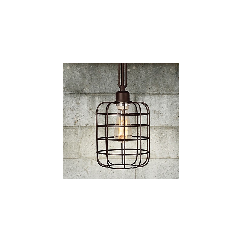 Lámpara colgante de metal con pintura estilo mini retro