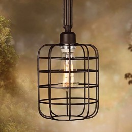 Lámpara colgante de metal con pintura estilo mini retro