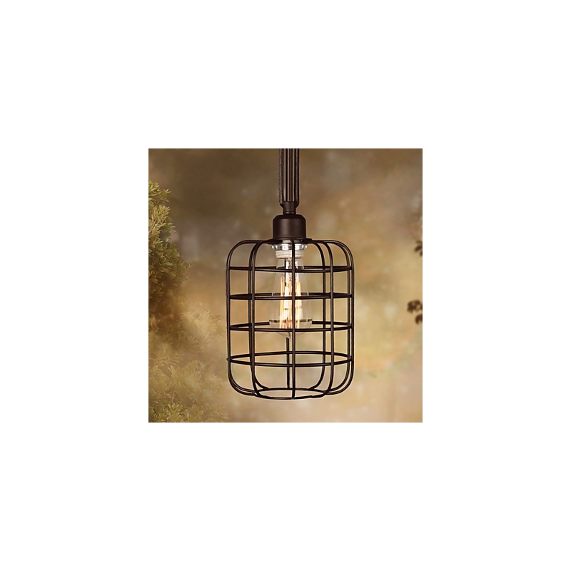 Lámpara colgante de metal con pintura estilo mini retro