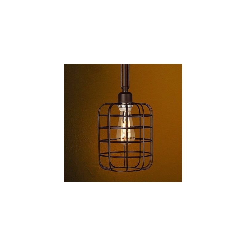 Lámpara colgante de metal con pintura estilo mini retro