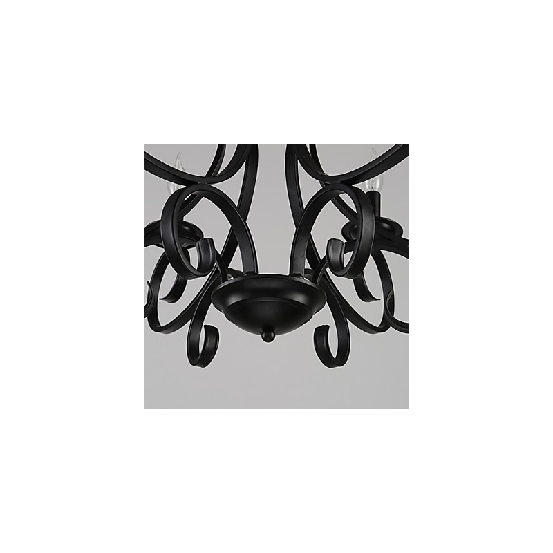Lámpara de araña retro de 3 luces de metal estilo campestre