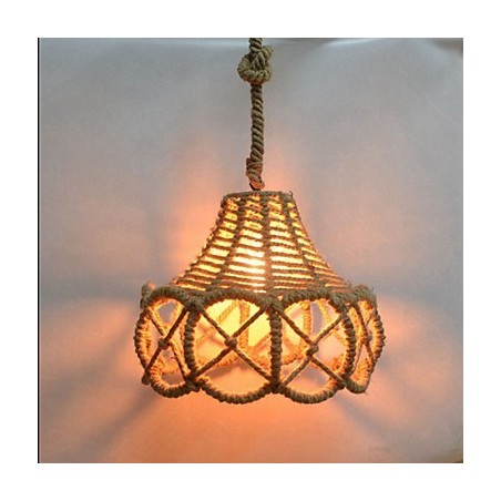 Lámpara de araña de hierro vintage estilo country americano de cáñamo industrial Lámpara de araña de hierro vintage estilo country americano de cáñamo industrial