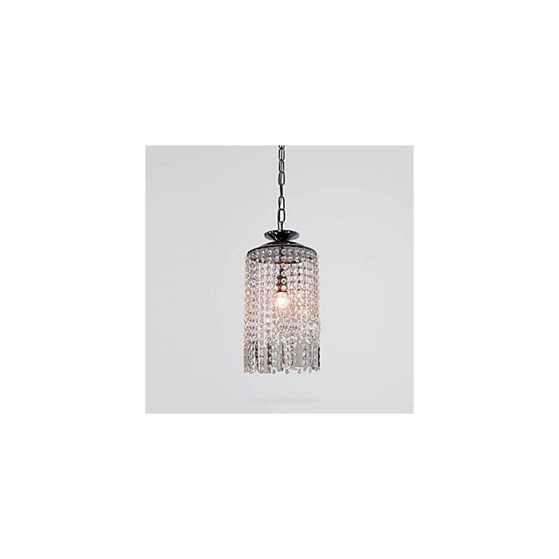 Lámpara colgante de metal y cristal moderna y contemporánea