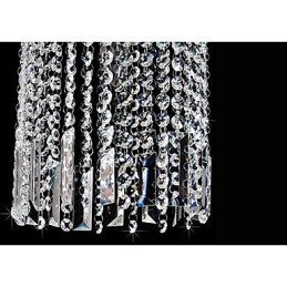 Lámpara colgante de metal y cristal moderna y contemporánea