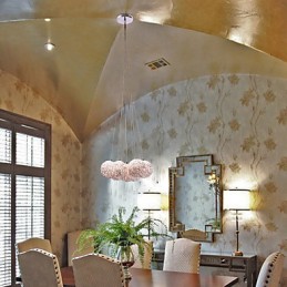 Lámpara colgante contemporánea de aluminio con 7 luces