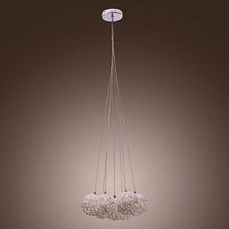 Lámpara colgante contemporánea de aluminio con 7 luces