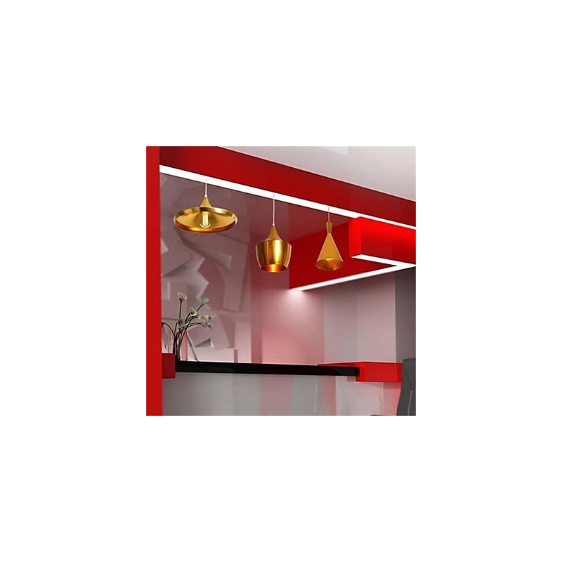 Lámpara colgante de mesa de aluminio Americange Gold de 3 cabezas